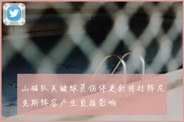 山猫队关键球员伤停更新将对阵尼克斯阵容产生直接影响